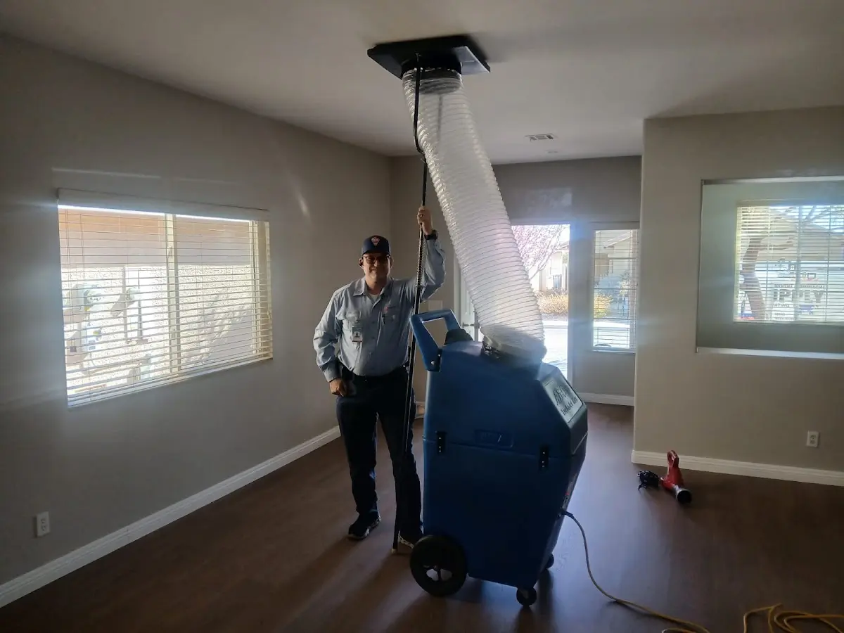 Professional Dryer Vent Cleaning work inside a Norco home